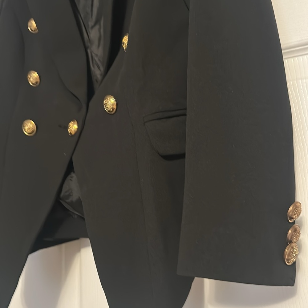 Misguided black polyester fashionable casual dressy blazer, Size Xsmall - Picture 4 of 11